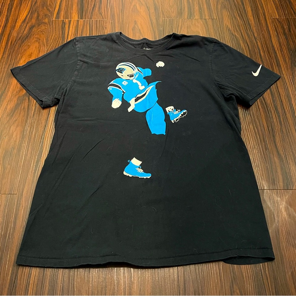 NFL Nike Cam Newton Silhouette Carolina Panthers T-Shirt
